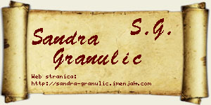 Sandra Granulić vizit kartica